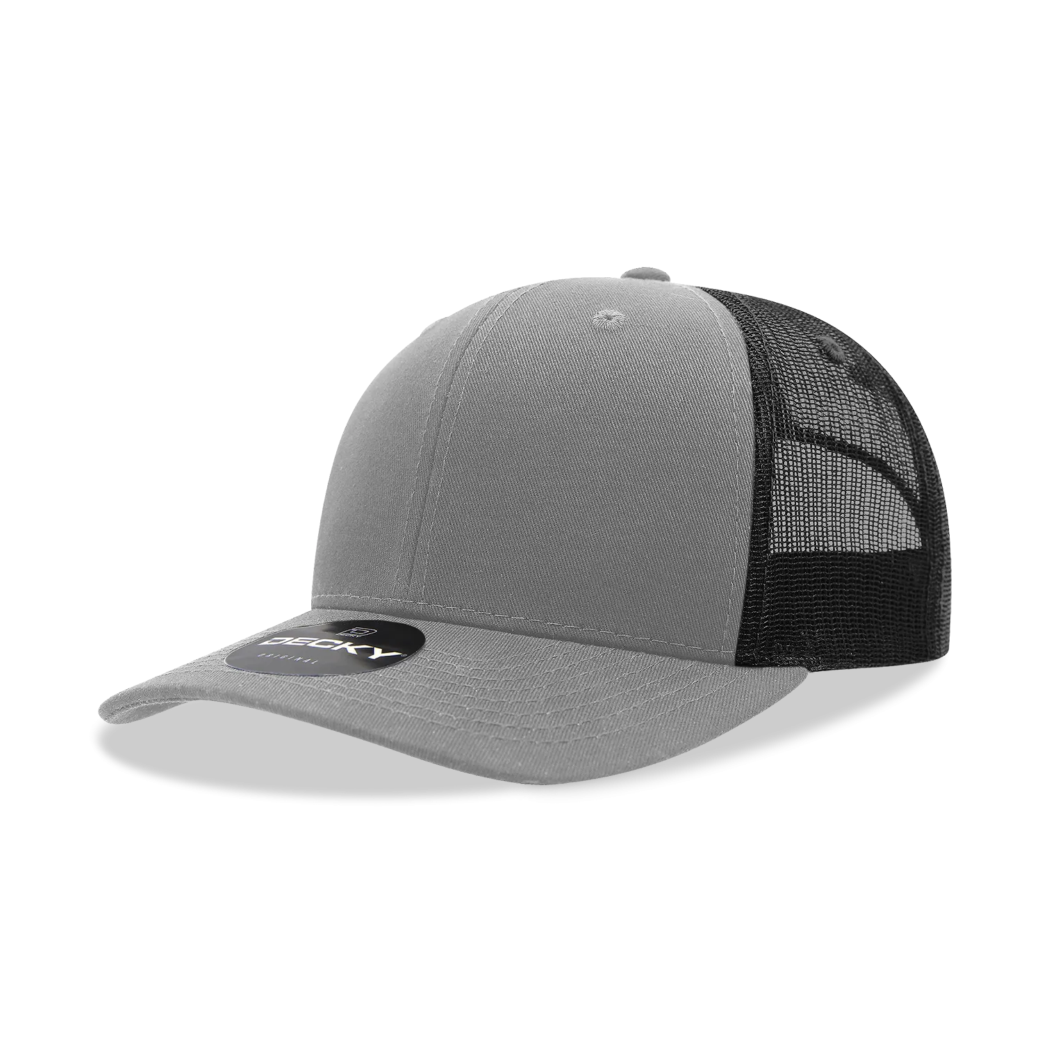 Decky 6021 - Classic Trucker Hat, 6 Panel Mid Profile Trucker Cap