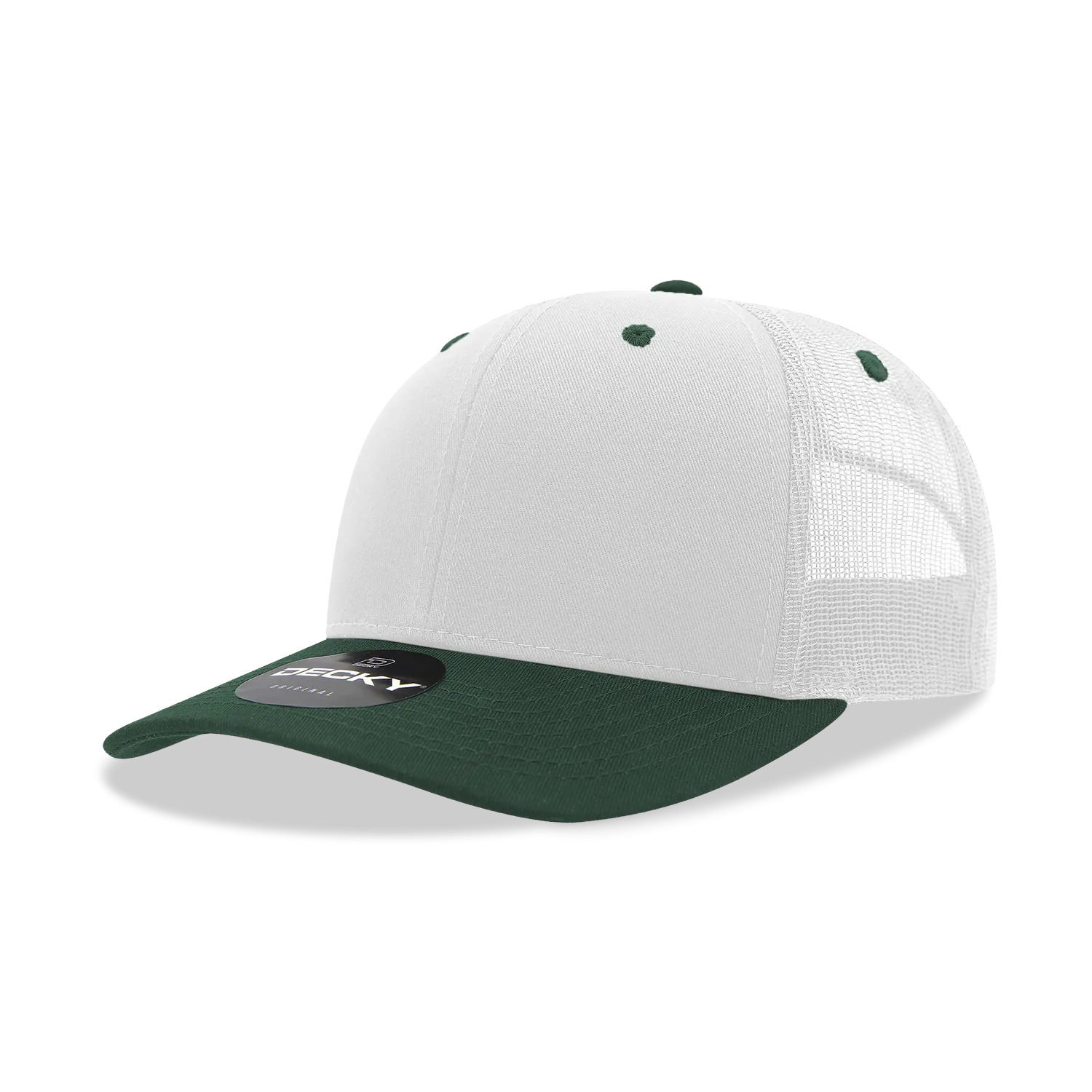 Decky 6021 - Classic Trucker Hat, 6 Panel Mid Profile Trucker Cap