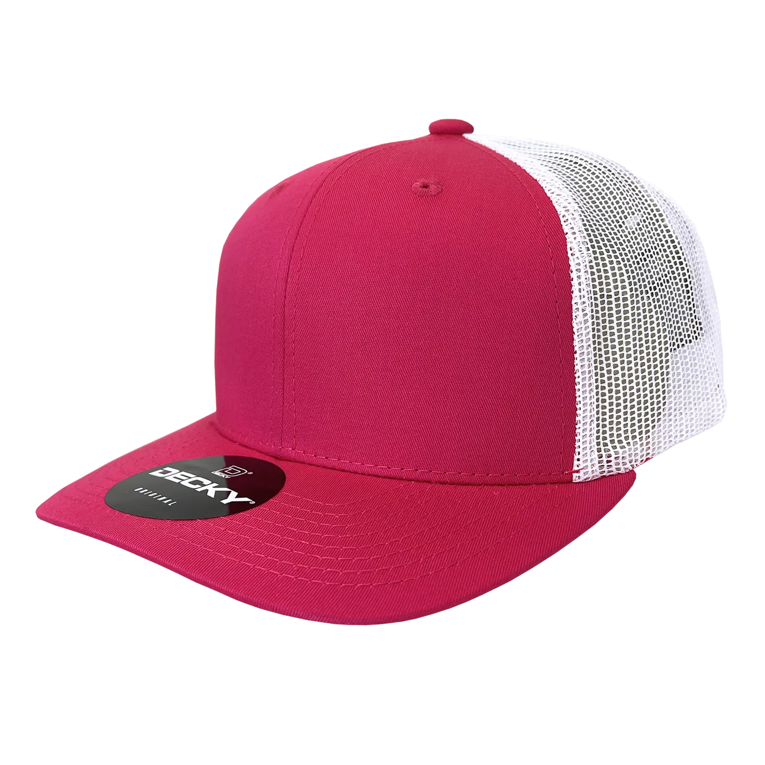 Decky 6021 - Classic Trucker Hat, 6 Panel Mid Profile Trucker Cap