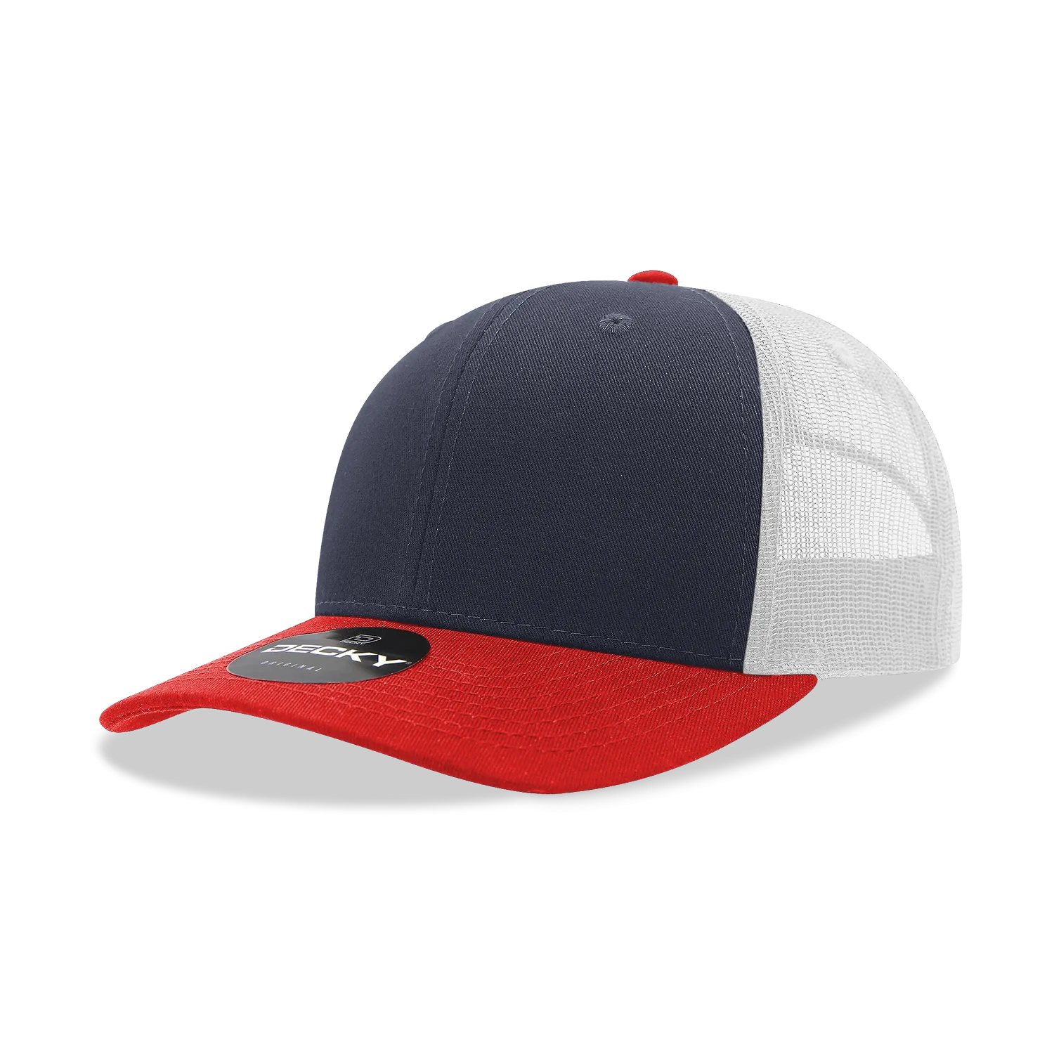 Decky 6021 - Classic Trucker Hat, 6 Panel Mid Profile Trucker Cap