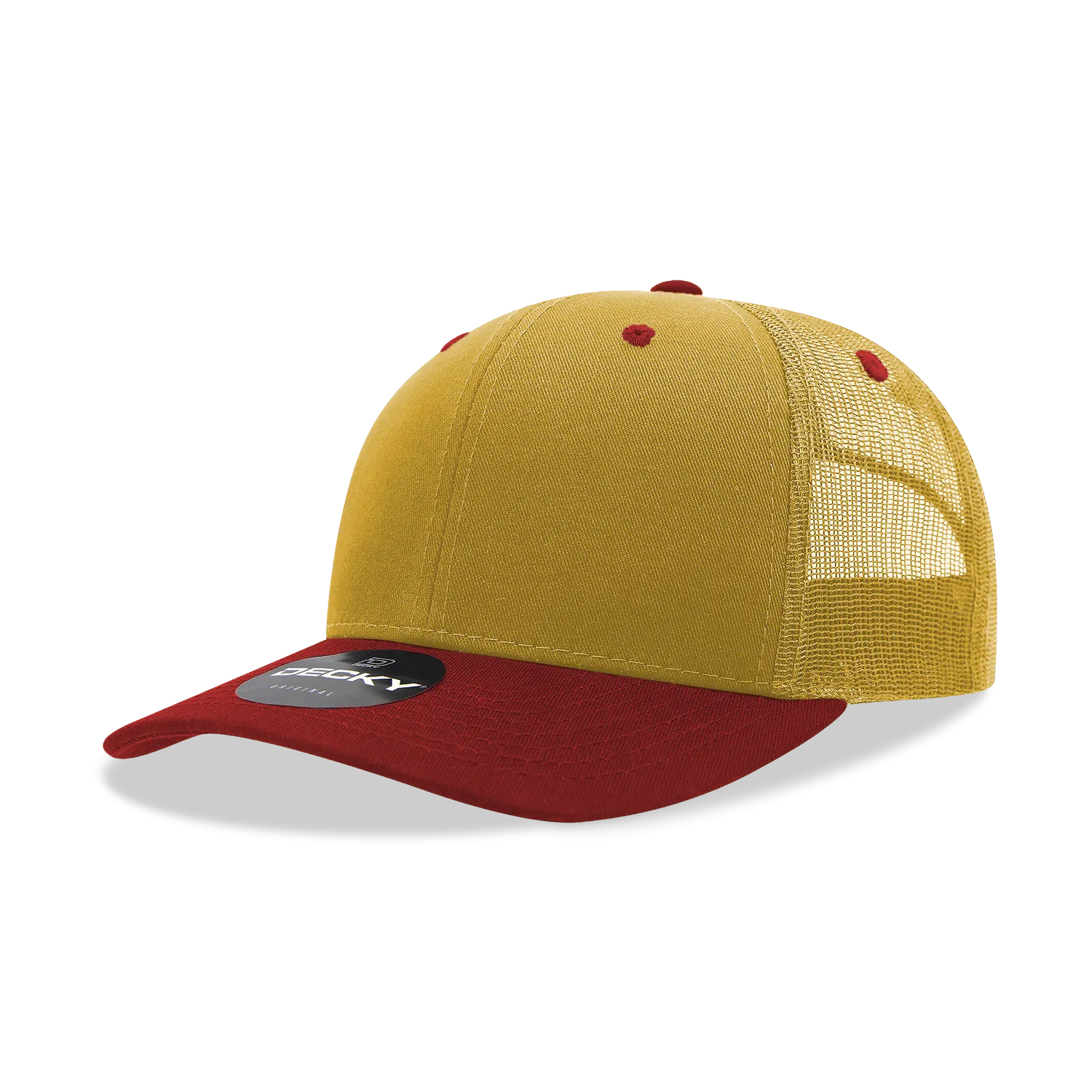 Decky 6021 - Classic Trucker Hat, 6 Panel Mid Profile Trucker Cap