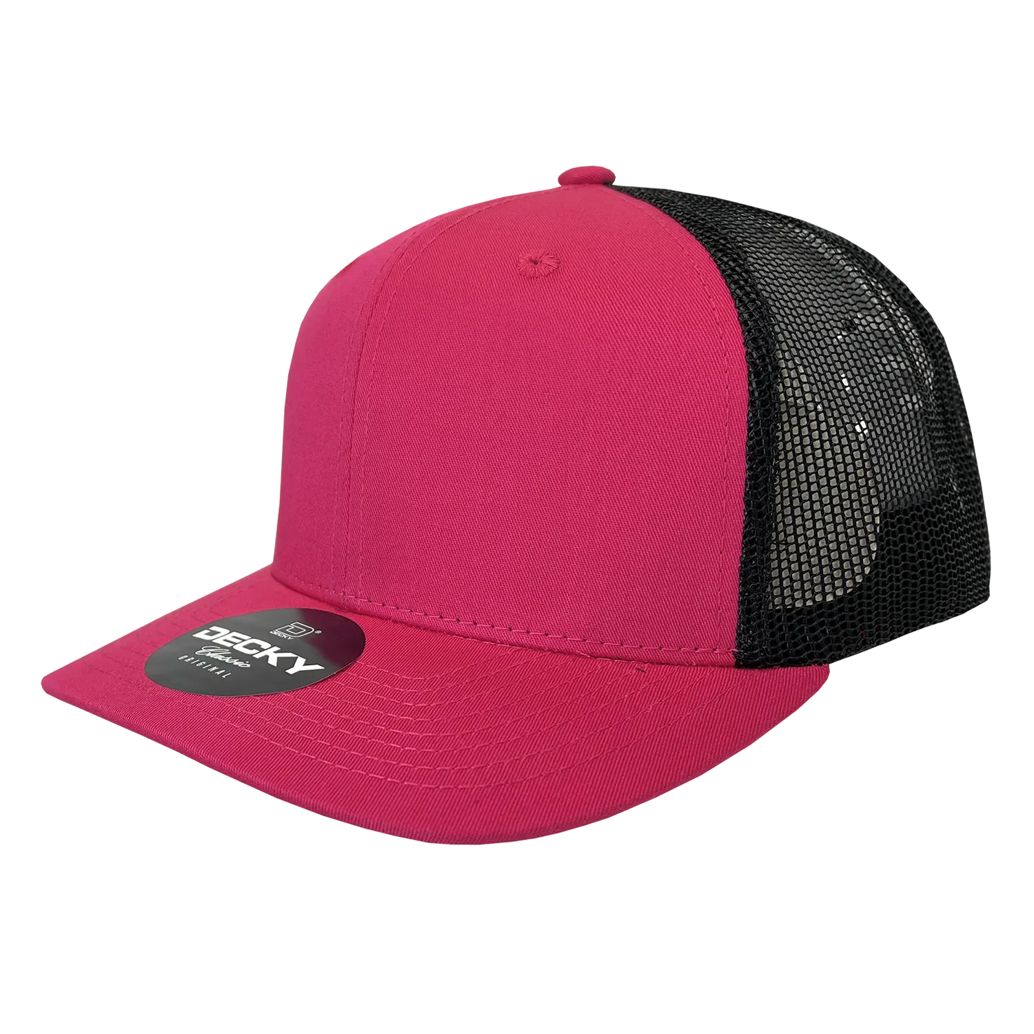 Decky 6021 - Classic Trucker Hat, 6 Panel Mid Profile Trucker Cap