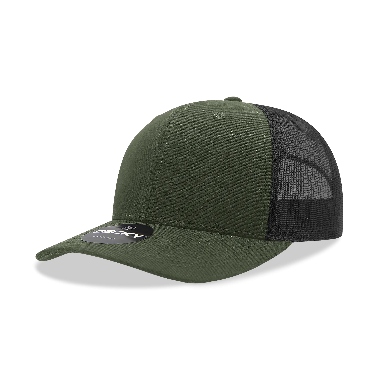 Decky 6021 - Classic Trucker Hat, 6 Panel Mid Profile Trucker Cap