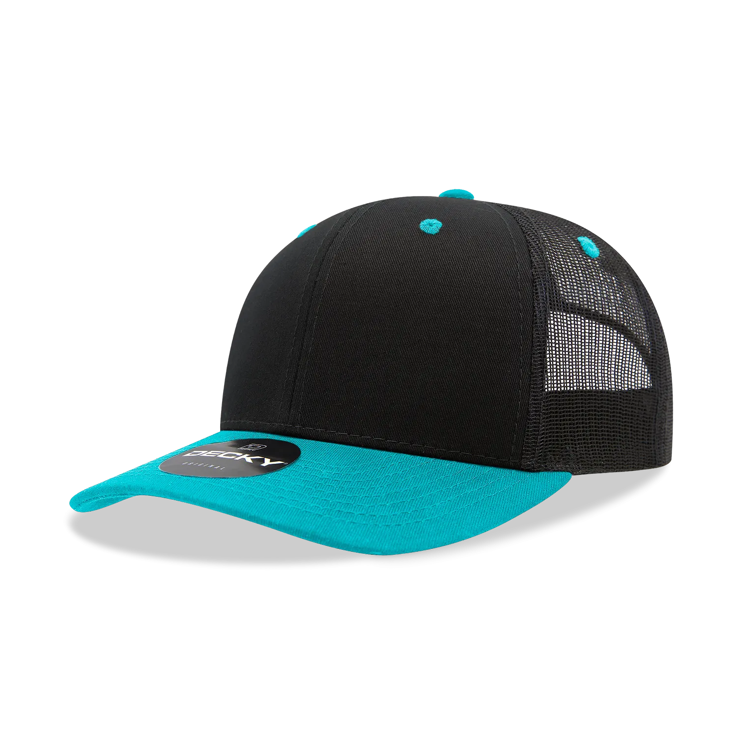 Decky 6021 - Classic Trucker Hat, 6 Panel Mid Profile Trucker Cap