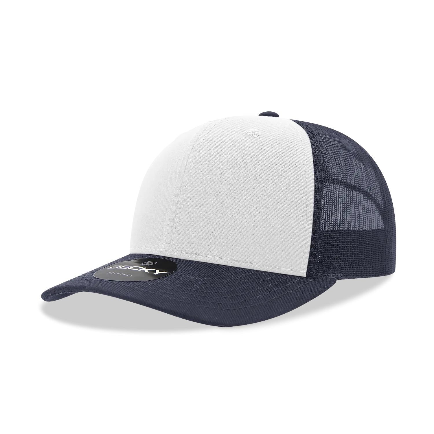 Decky 6021 - Classic Trucker Hat, 6 Panel Mid Profile Trucker Cap