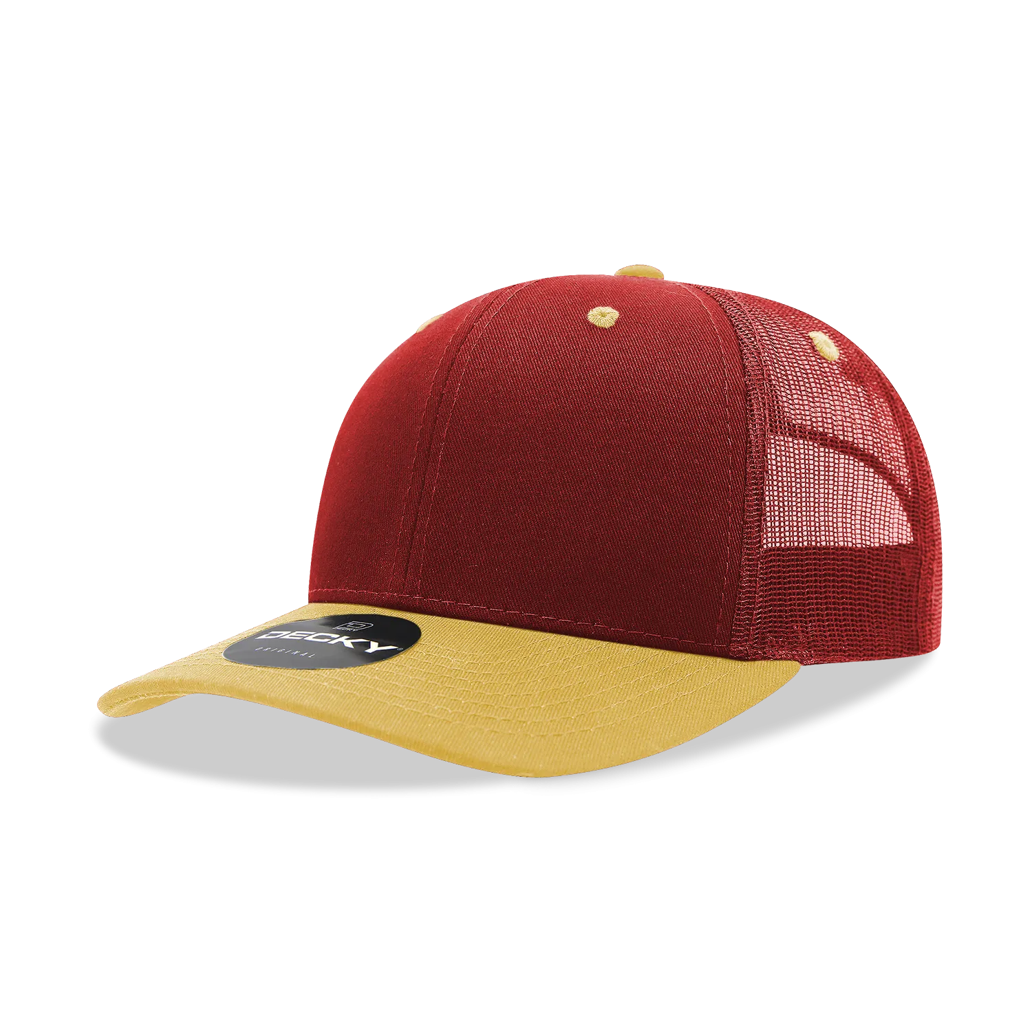 Decky 6021 - Classic Trucker Hat, 6 Panel Mid Profile Trucker Cap