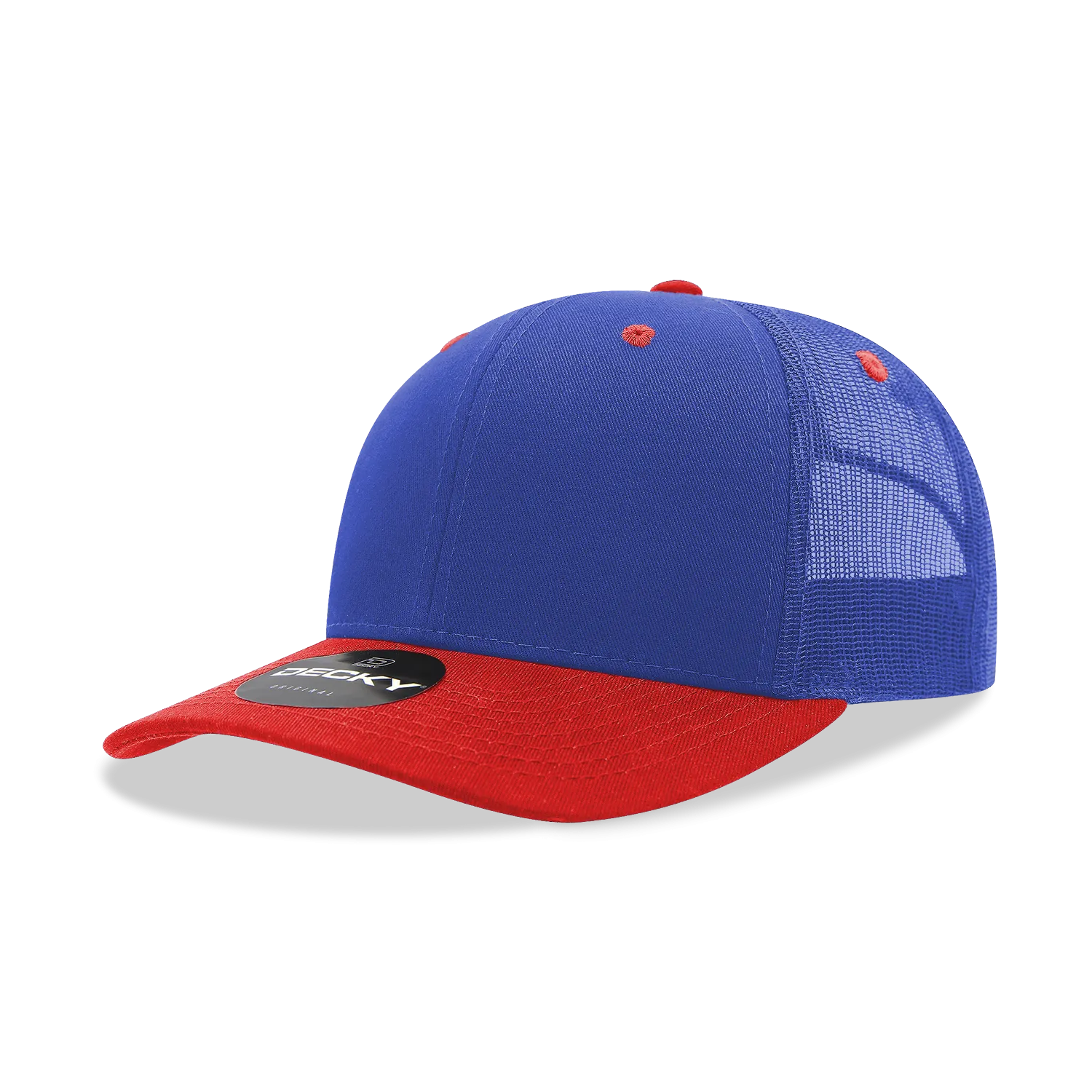 Decky 6021 - Classic Trucker Hat, 6 Panel Mid Profile Trucker Cap