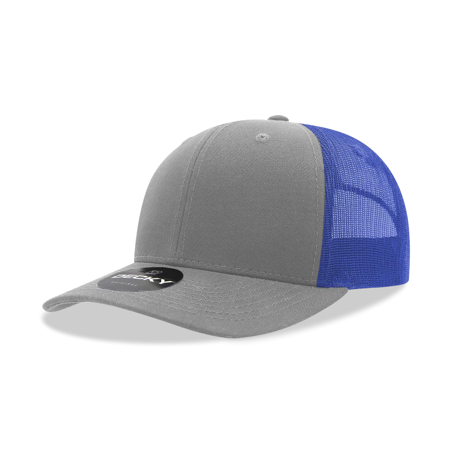 Decky 6021 - Classic Trucker Hat, 6 Panel Mid Profile Trucker Cap