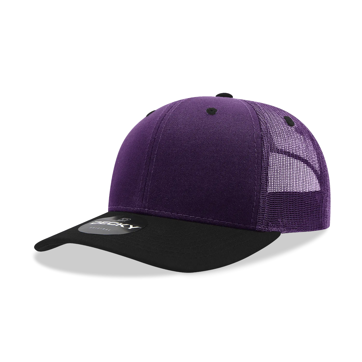 Decky 6021 - Classic Trucker Hat, 6 Panel Mid Profile Trucker Cap