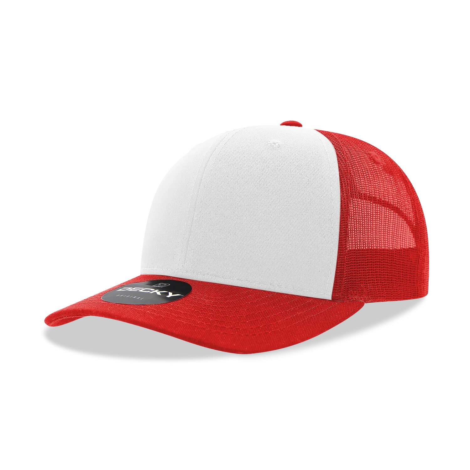 Decky 6021 - Classic Trucker Hat, 6 Panel Mid Profile Trucker Cap