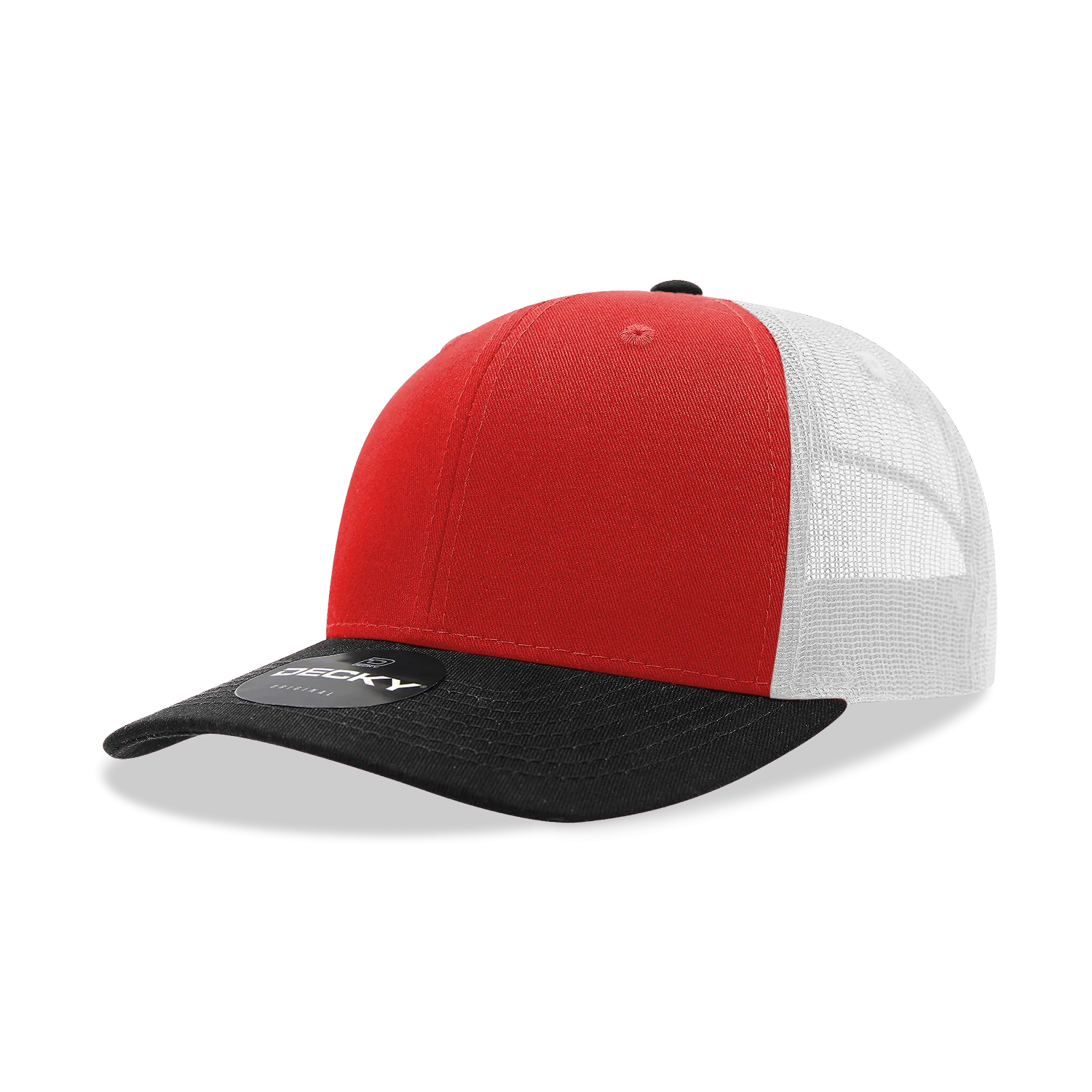 Decky 6021 - Classic Trucker Hat, 6 Panel Mid Profile Trucker Cap