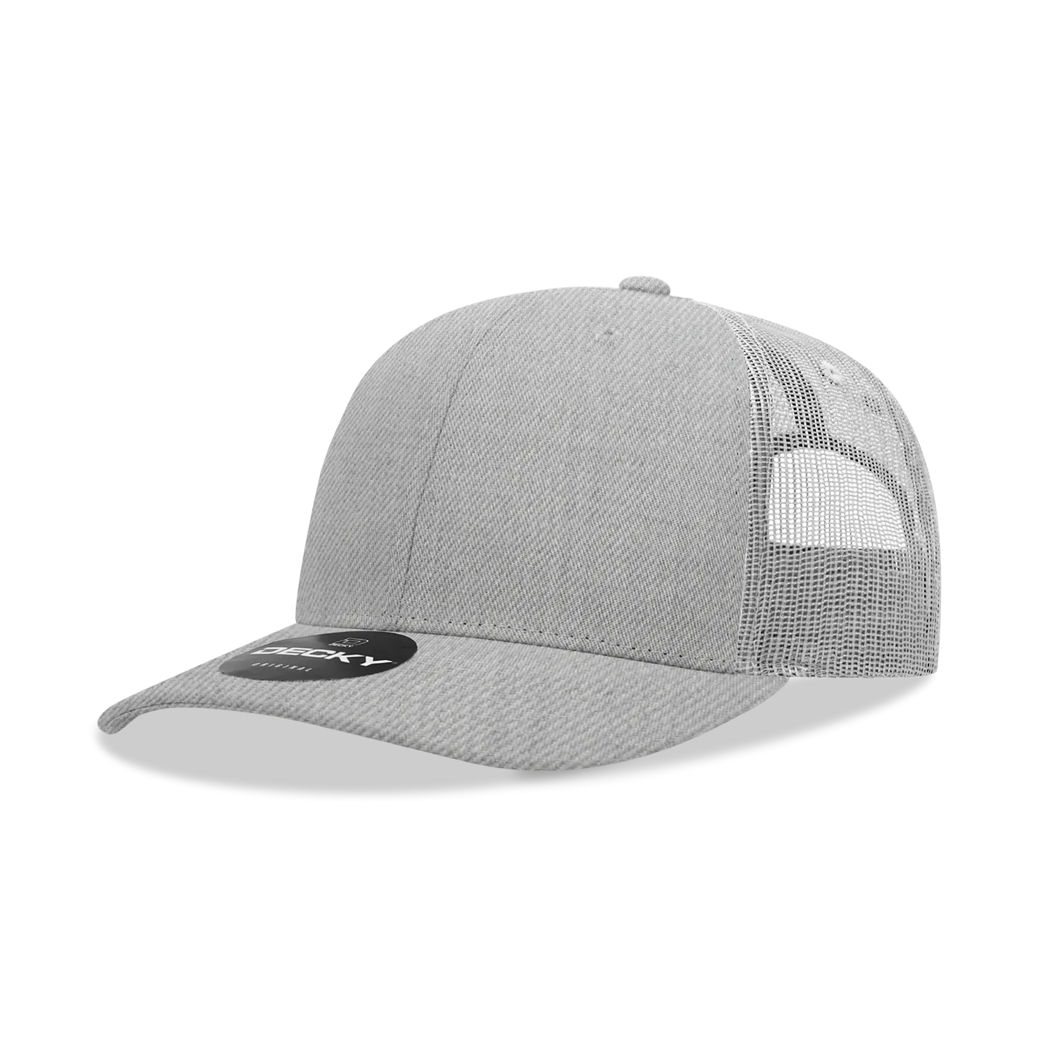 Decky 6021 - Classic Trucker Hat, 6 Panel Mid Profile Trucker Cap