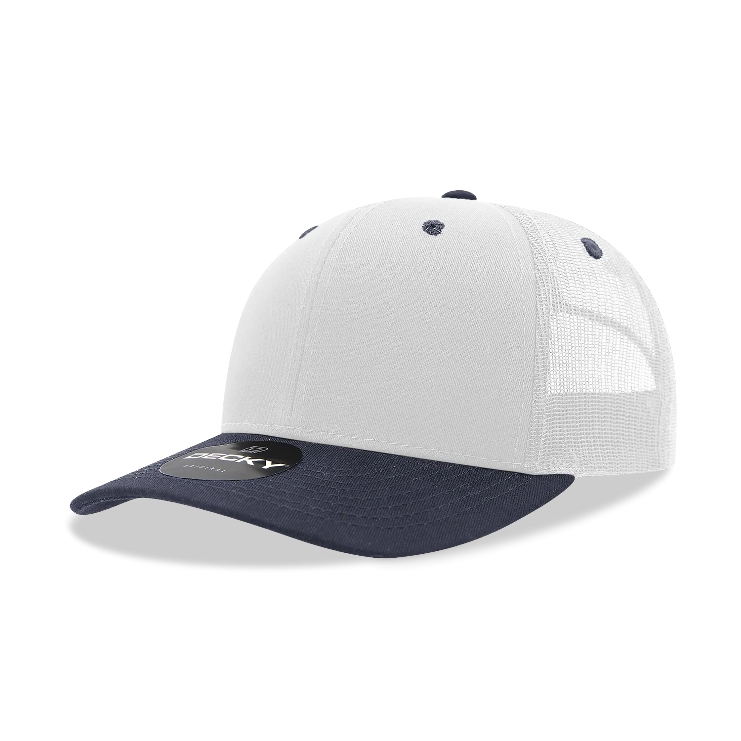 Decky 6021 - Classic Trucker Hat, 6 Panel Mid Profile Trucker Cap