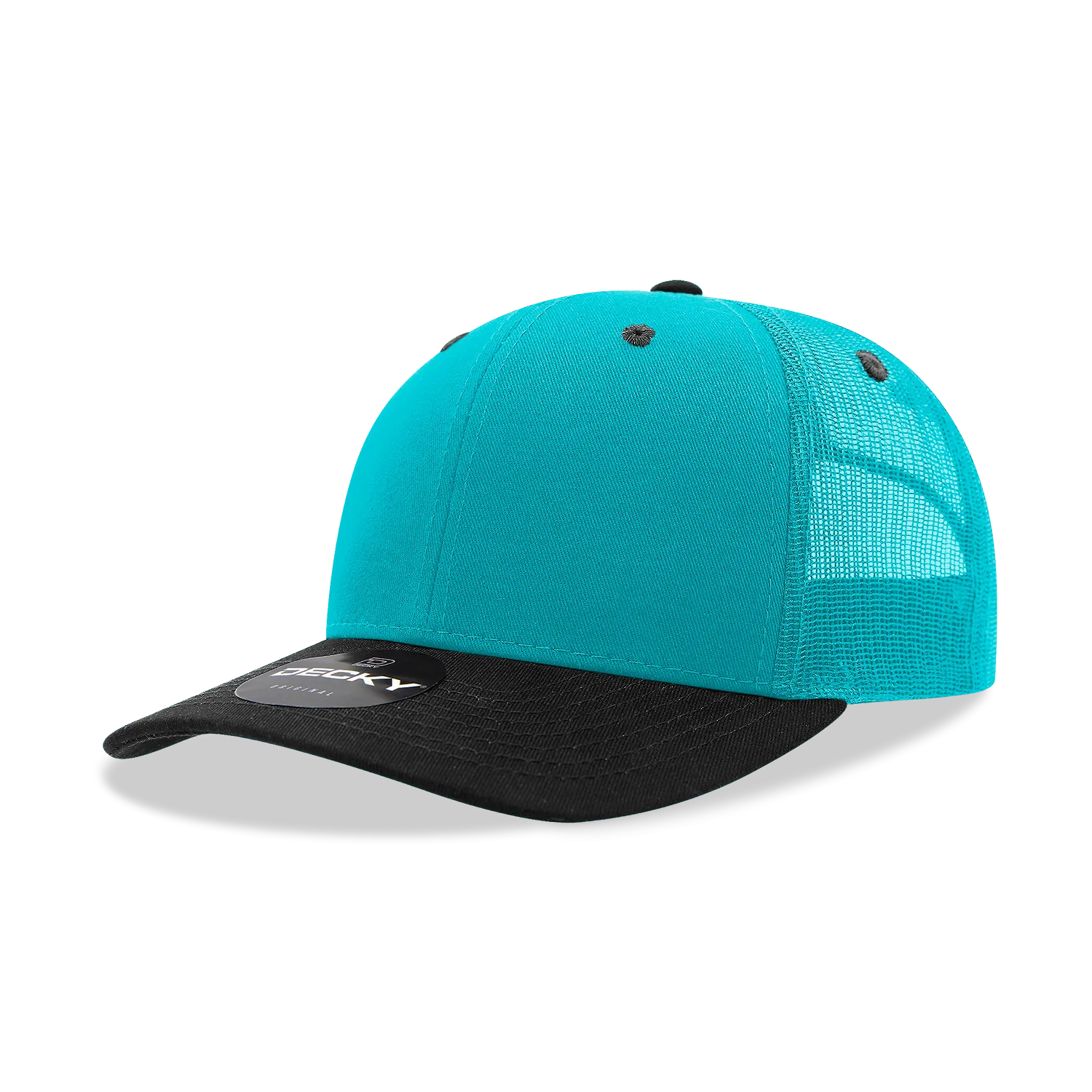 Decky 6021 - Classic Trucker Hat, 6 Panel Mid Profile Trucker Cap