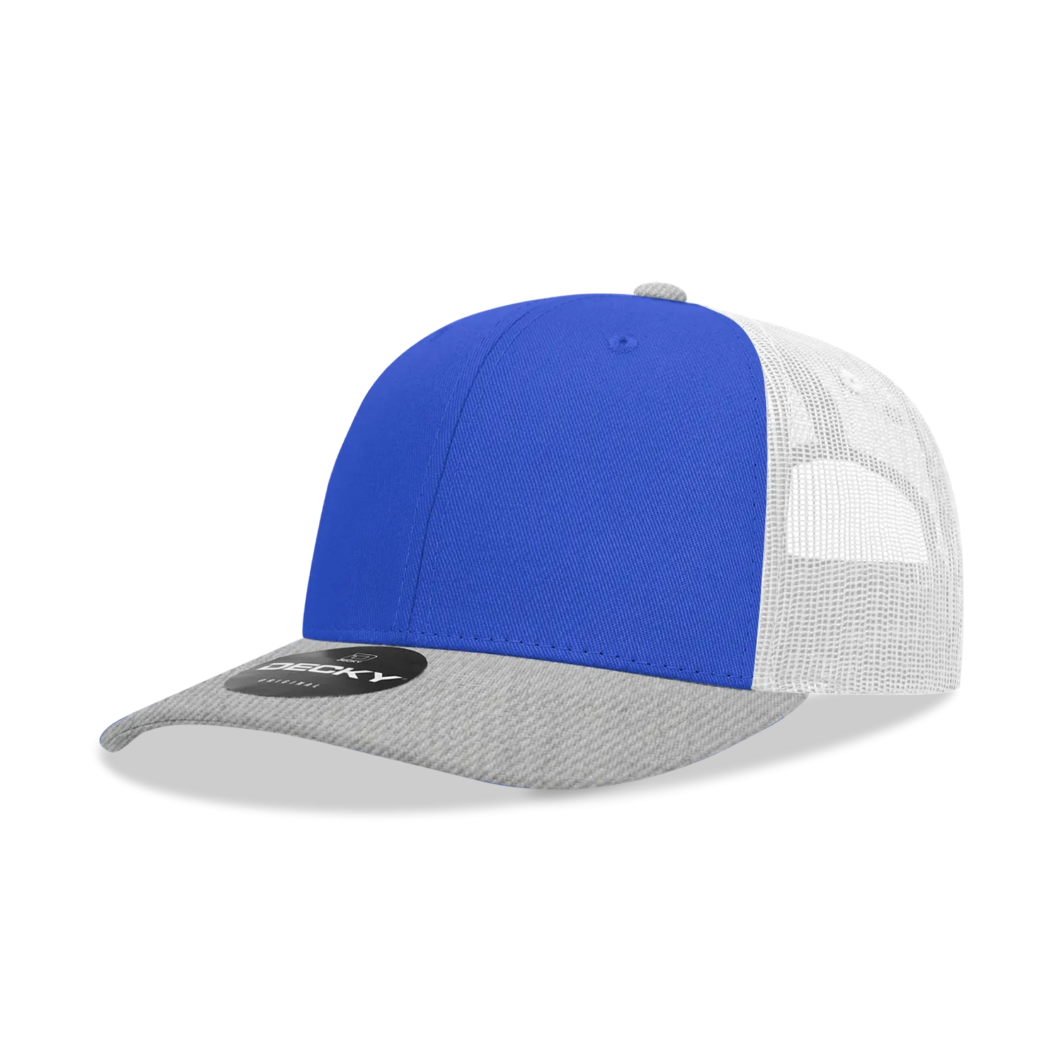 Decky 6021 - Classic Trucker Hat, 6 Panel Mid Profile Trucker Cap