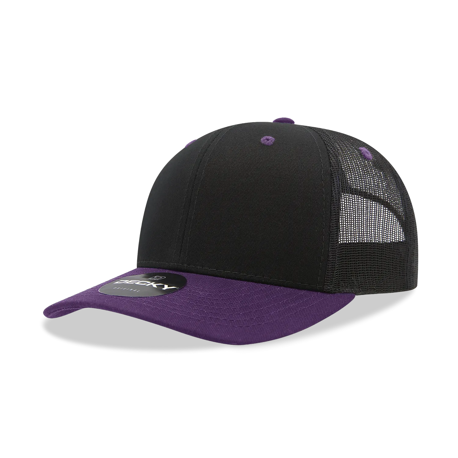 Decky 6021 - Classic Trucker Hat, 6 Panel Mid Profile Trucker Cap