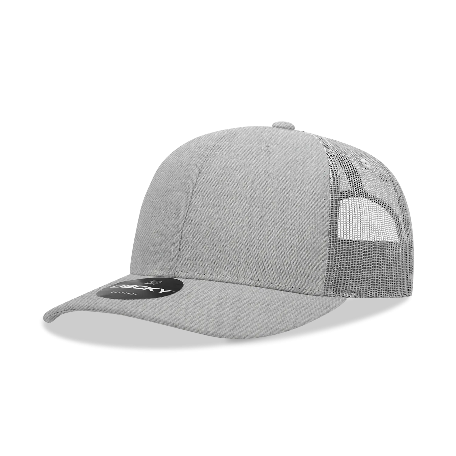 Decky 6021 - Classic Trucker Hat, 6 Panel Mid Profile Trucker Cap