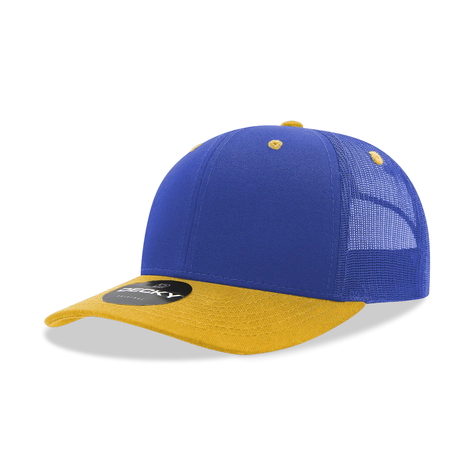 Decky 6021 - Classic Trucker Hat, 6 Panel Mid Profile Trucker Cap