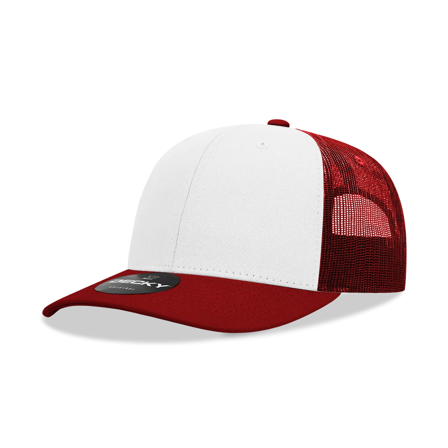 Decky 6021 - Classic Trucker Hat, 6 Panel Mid Profile Trucker Cap