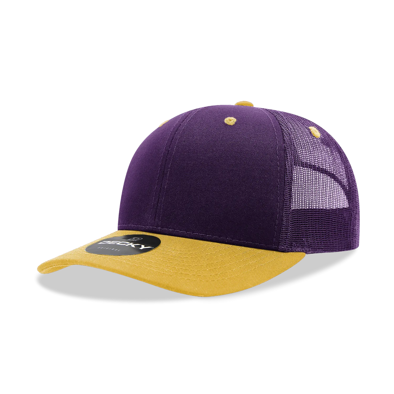 Decky 6021 - Classic Trucker Hat, 6 Panel Mid Profile Trucker Cap