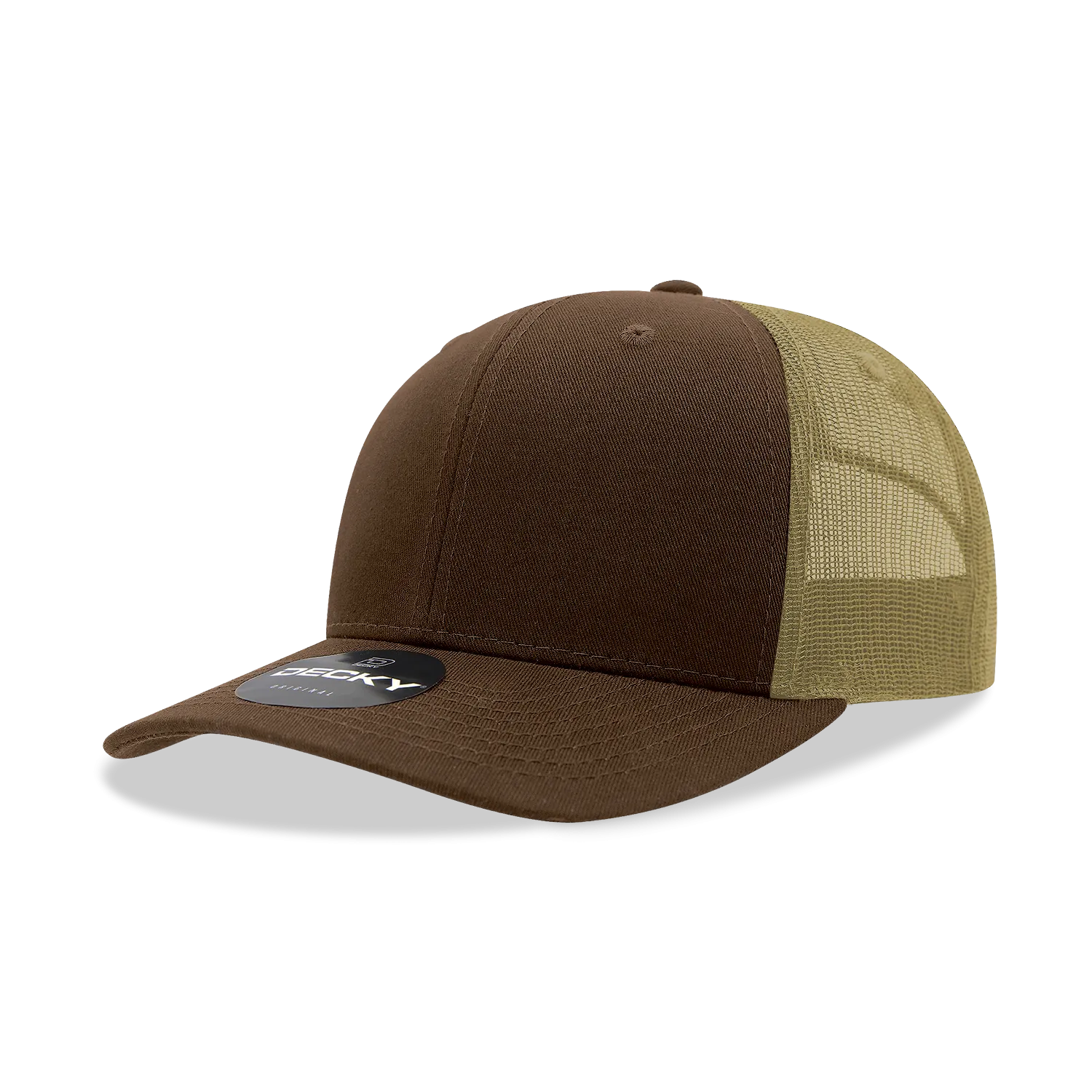 Decky 6021 - Classic Trucker Hat, 6 Panel Mid Profile Trucker Cap