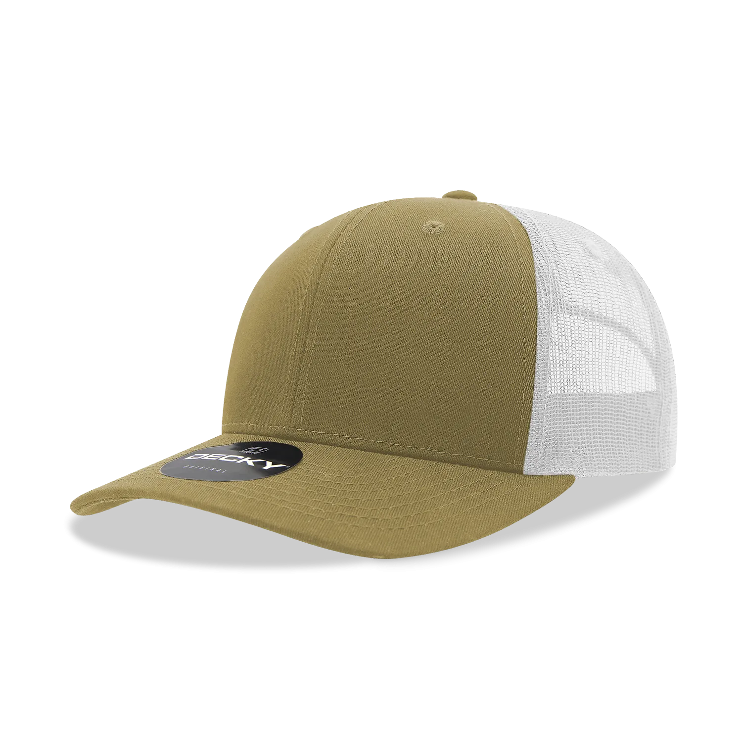 Decky 6021 - Classic Trucker Hat, 6 Panel Mid Profile Trucker Cap