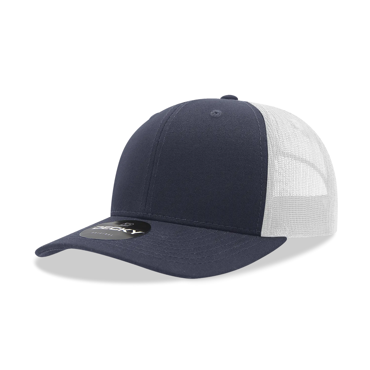 Decky 6021 - Classic Trucker Hat, 6 Panel Mid Profile Trucker Cap