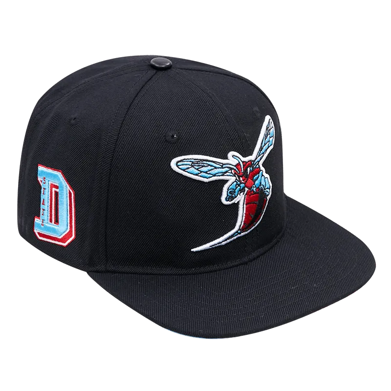 DELAWARE STATE UNIVERSITY CLASSIC UNISEX WOOL SNAPBACK HAT (BLACK)