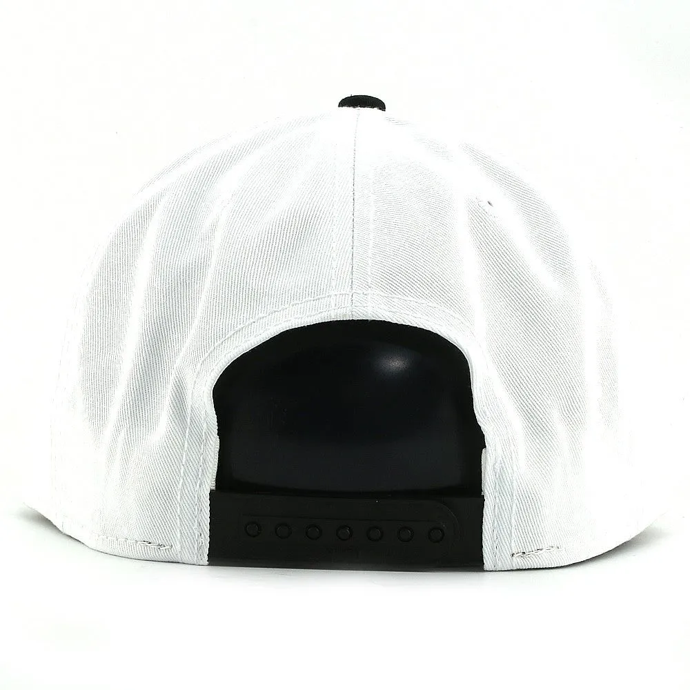 Detroit Bad Boys Flat Bill White Snapback Cap