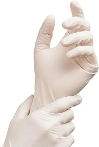 Disposable Gloves Diamond Latex Glove Powdered White CDLP50