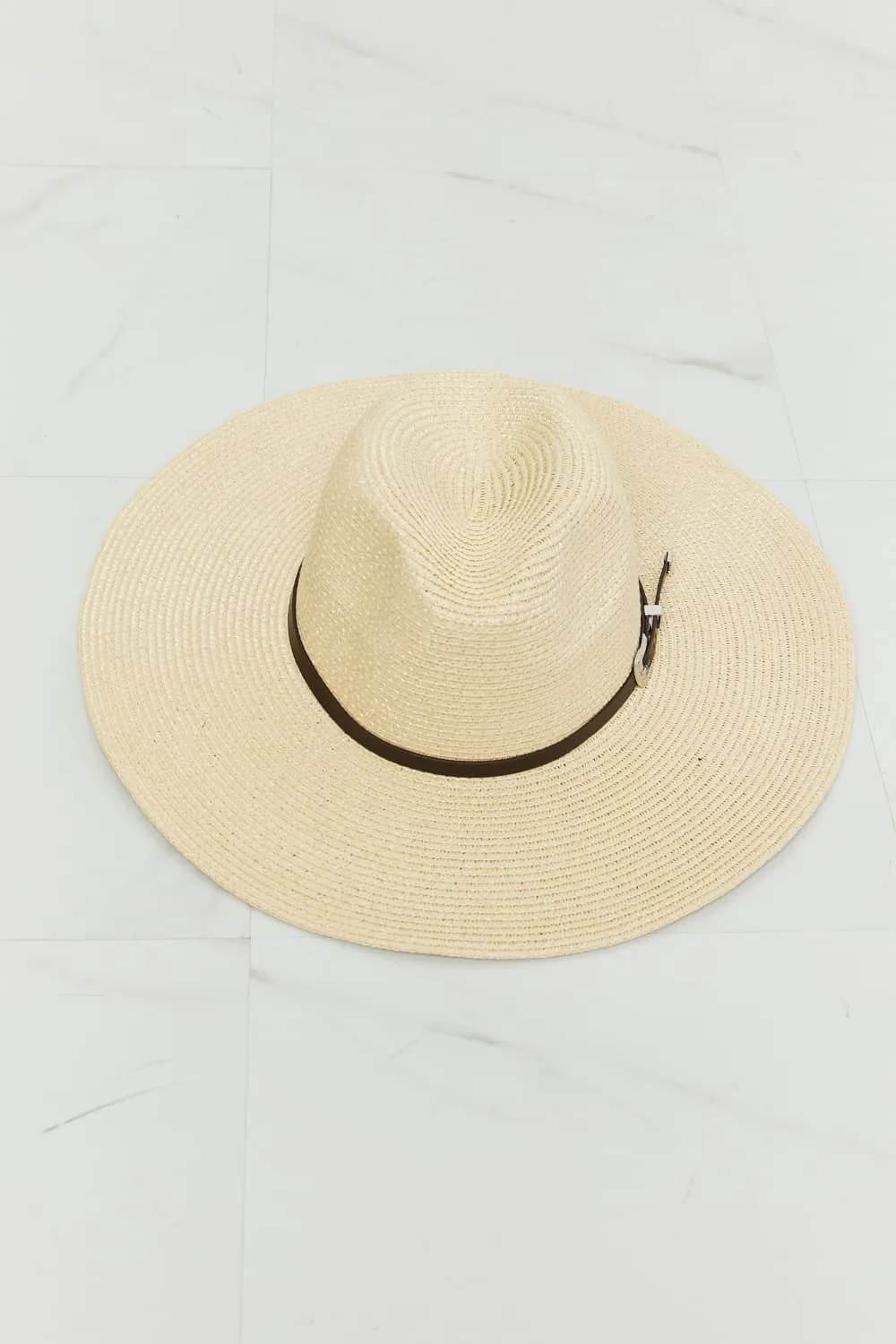 FAME BOHO SUMMER STRAW FEDORA HAT