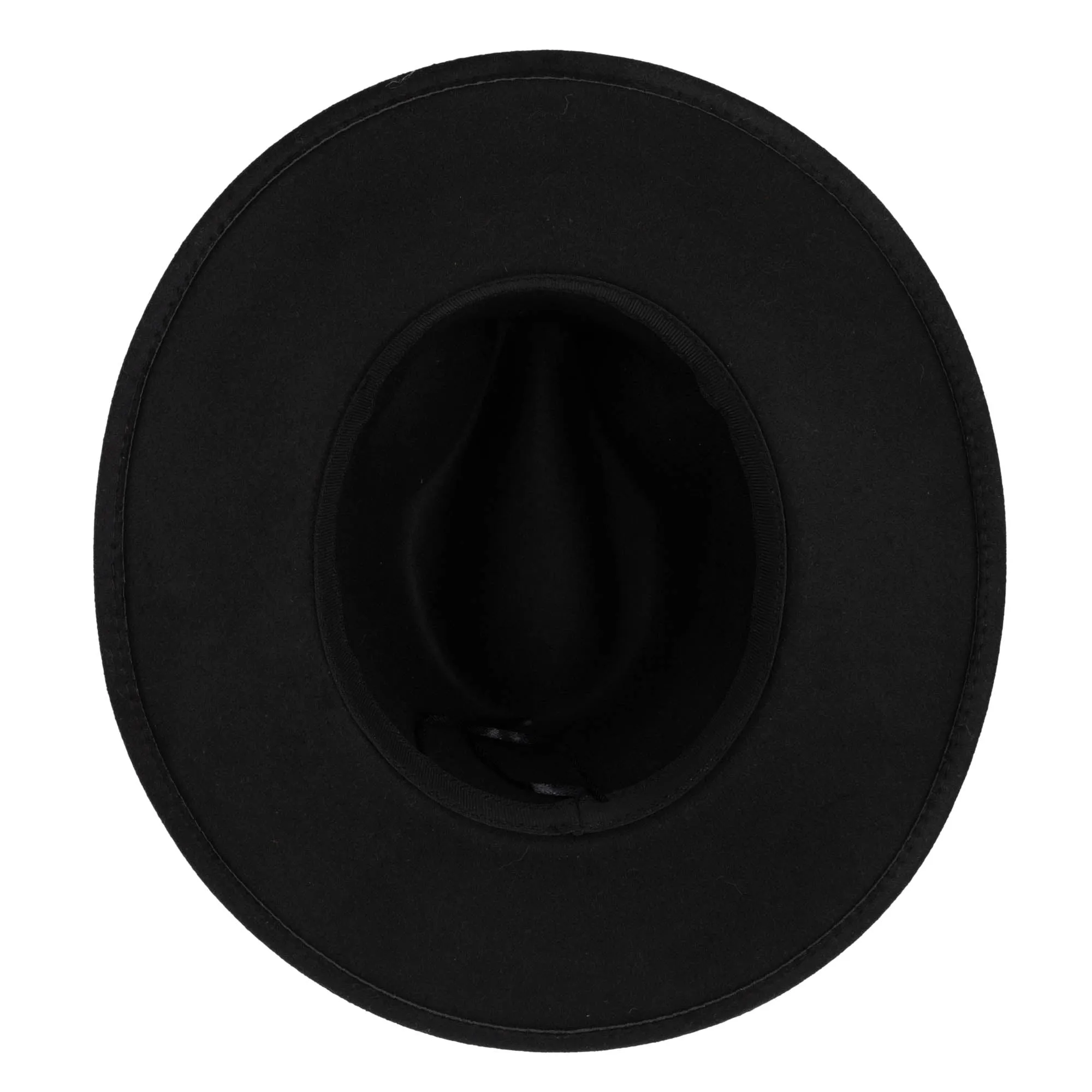 Faux Felt Fedora with Faux Leather Western Buckle Band