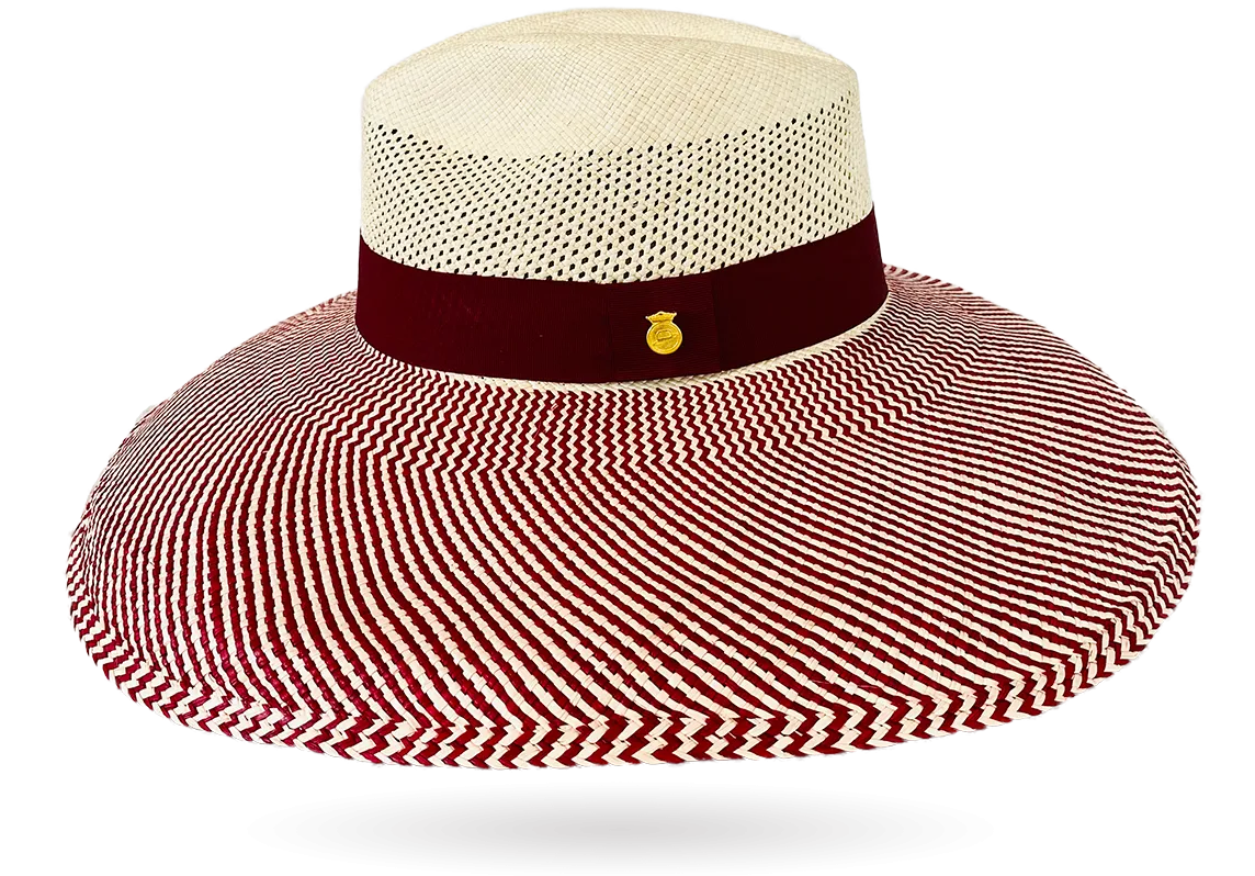Fine MALIBU NATURAL PANAMA HAT DOWN WIDER BRIM (12CM)