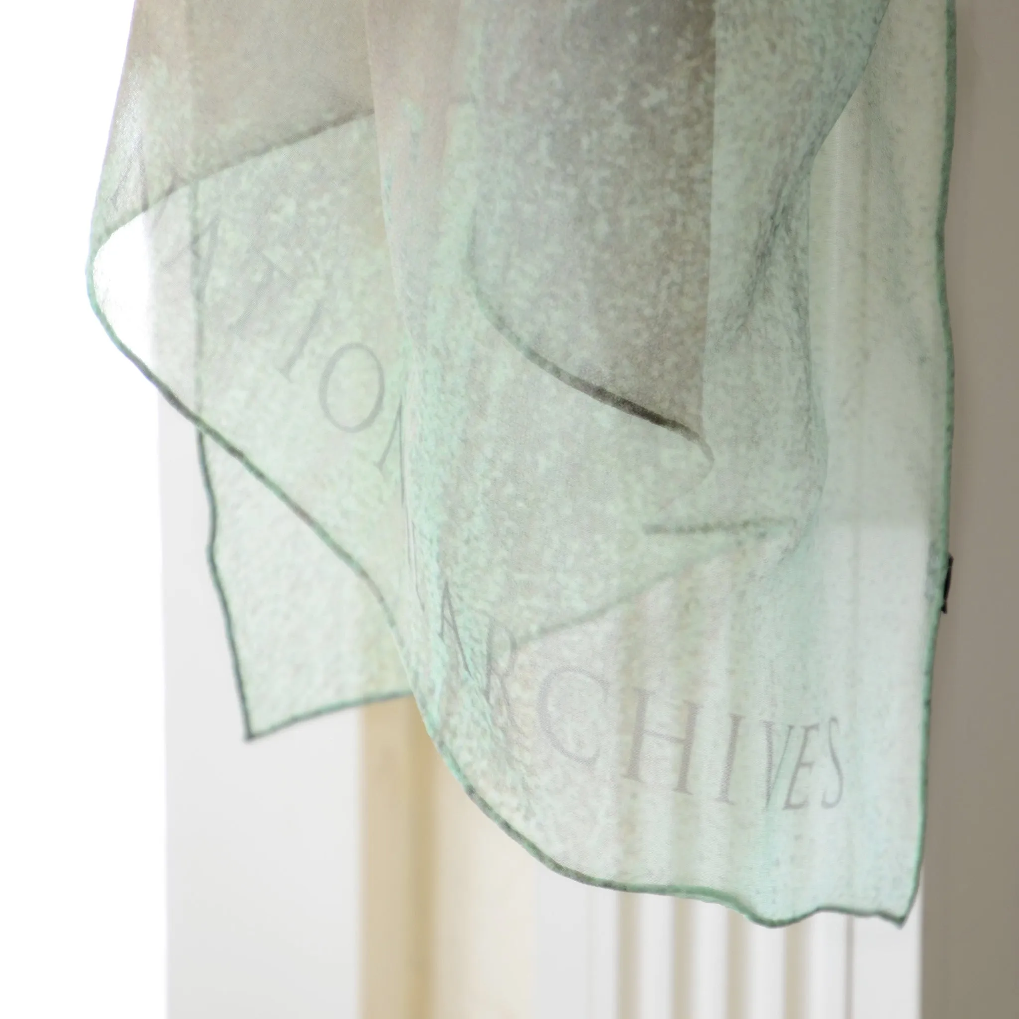 Flagpole Rosette Detail Silk Scarf