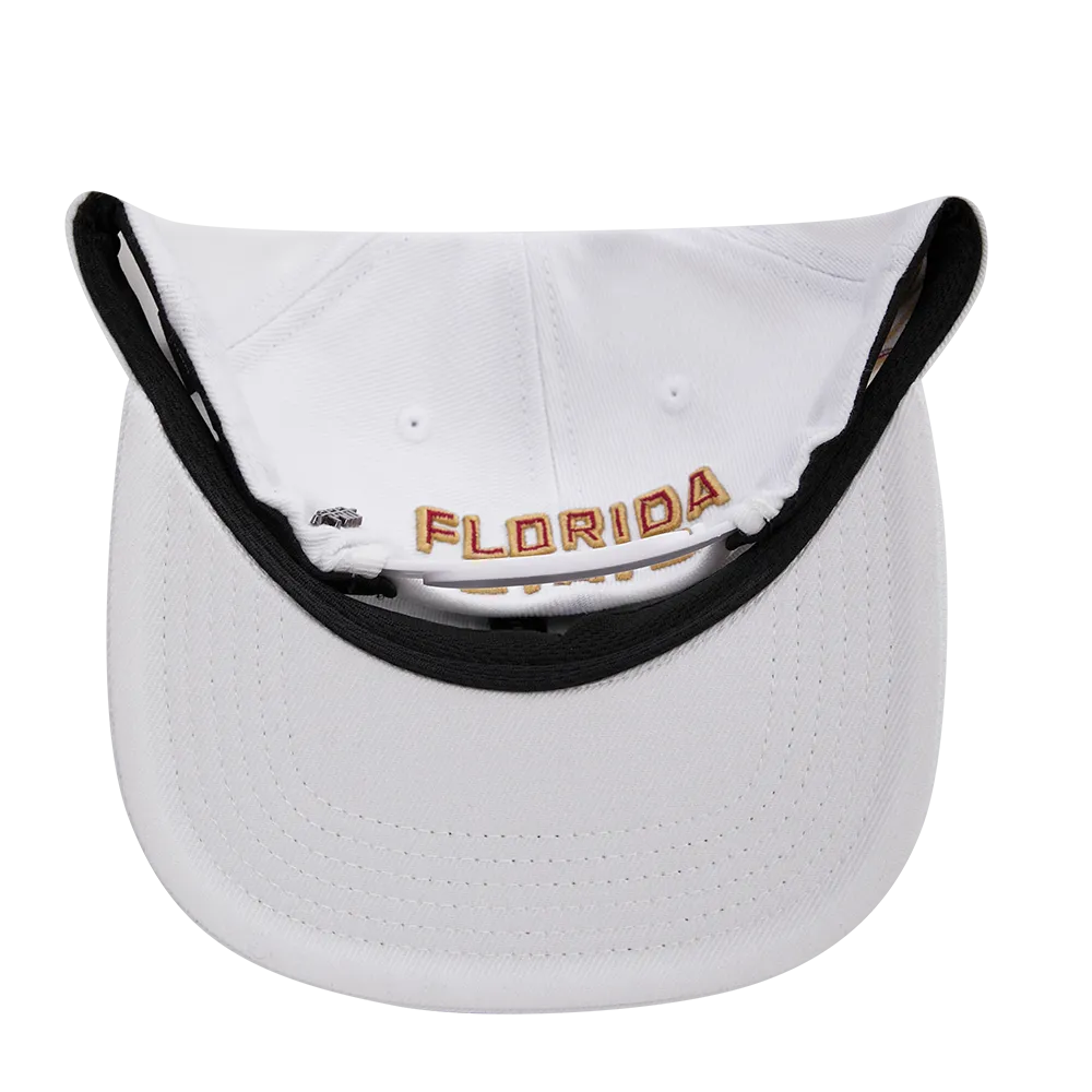 FLORIDA STATE UNIVERSITY CLASSIC UNISEX WOOL SNAPBACK HAT (WHITE)