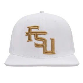 FLORIDA STATE UNIVERSITY CLASSIC UNISEX WOOL SNAPBACK HAT (WHITE)