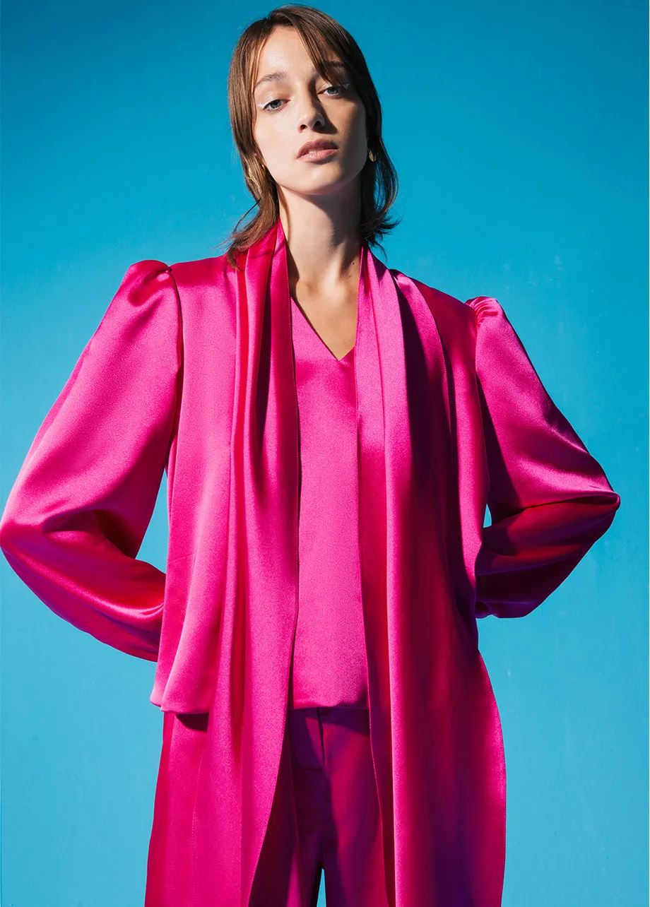 FUCHSIA POP RIBBON TOP