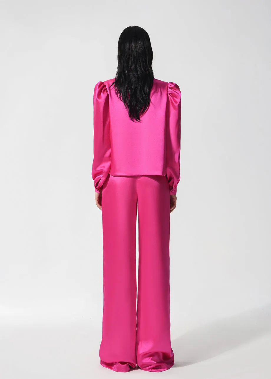 FUCHSIA POP RIBBON TOP