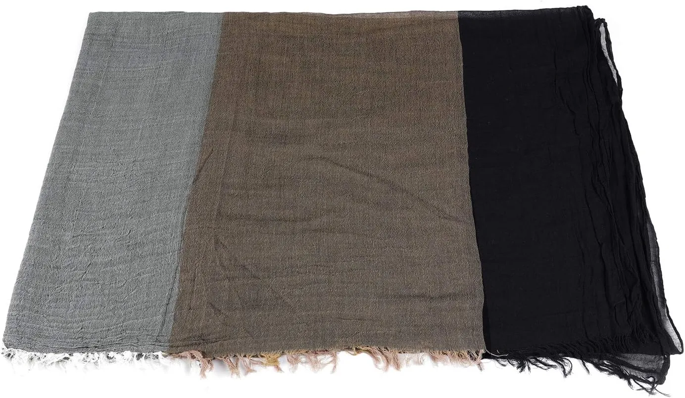 GERINLY Color Block Spring Scarf for Men Long Neck Wraps Shawl Urbanstyle Scarf Gift for Men