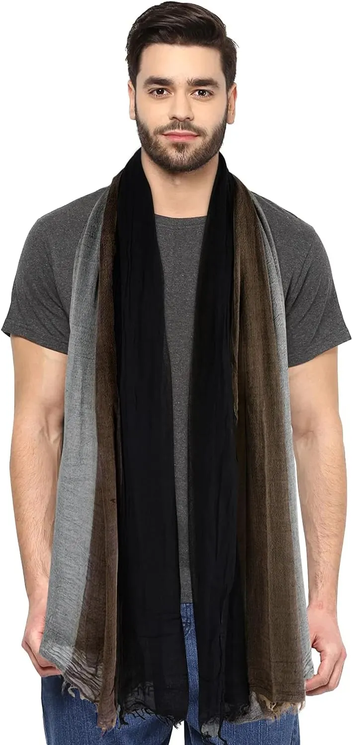 GERINLY Color Block Spring Scarf for Men Long Neck Wraps Shawl Urbanstyle Scarf Gift for Men