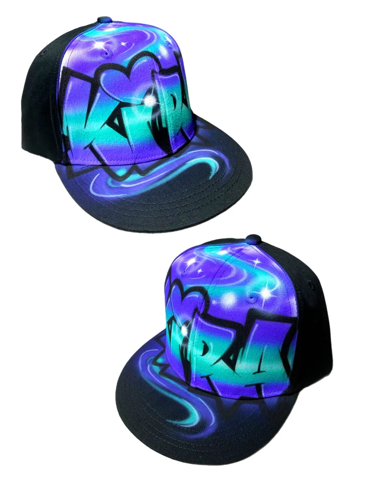 Graffiti Black Front Swirl Snapback (1)