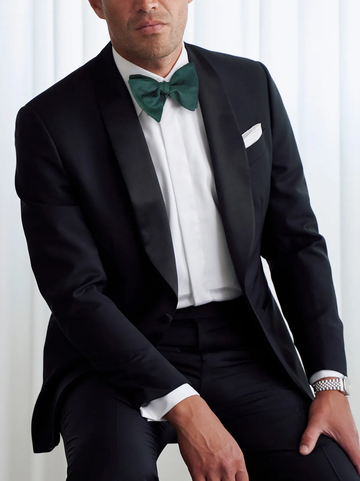 Green Grenadine Silk Bow Tie