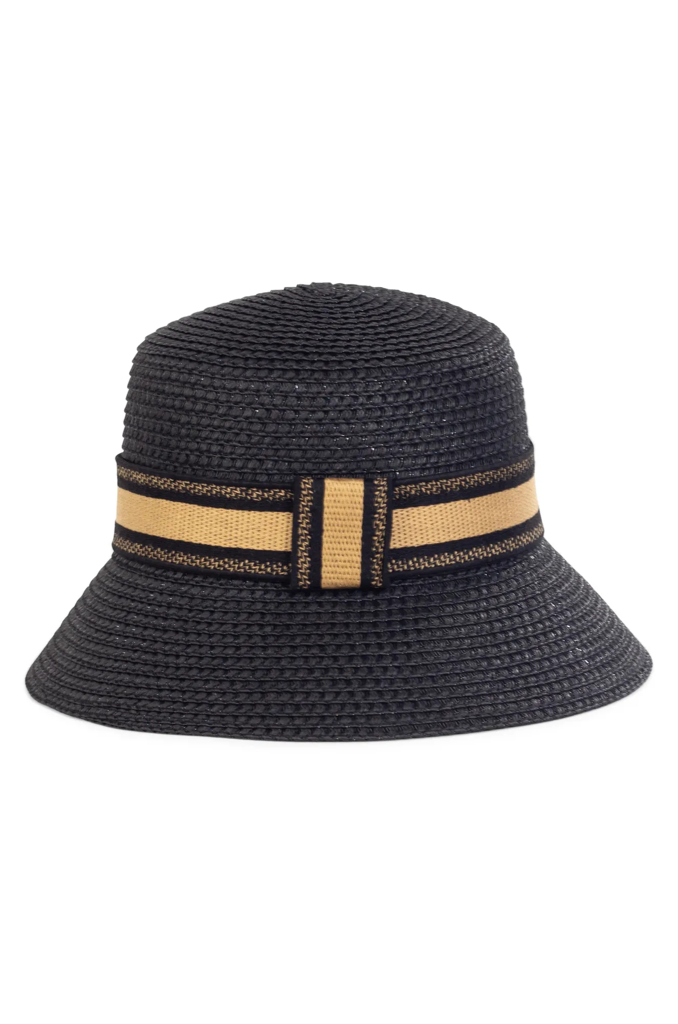 Hat with feature stripe band | Black | 0527A1