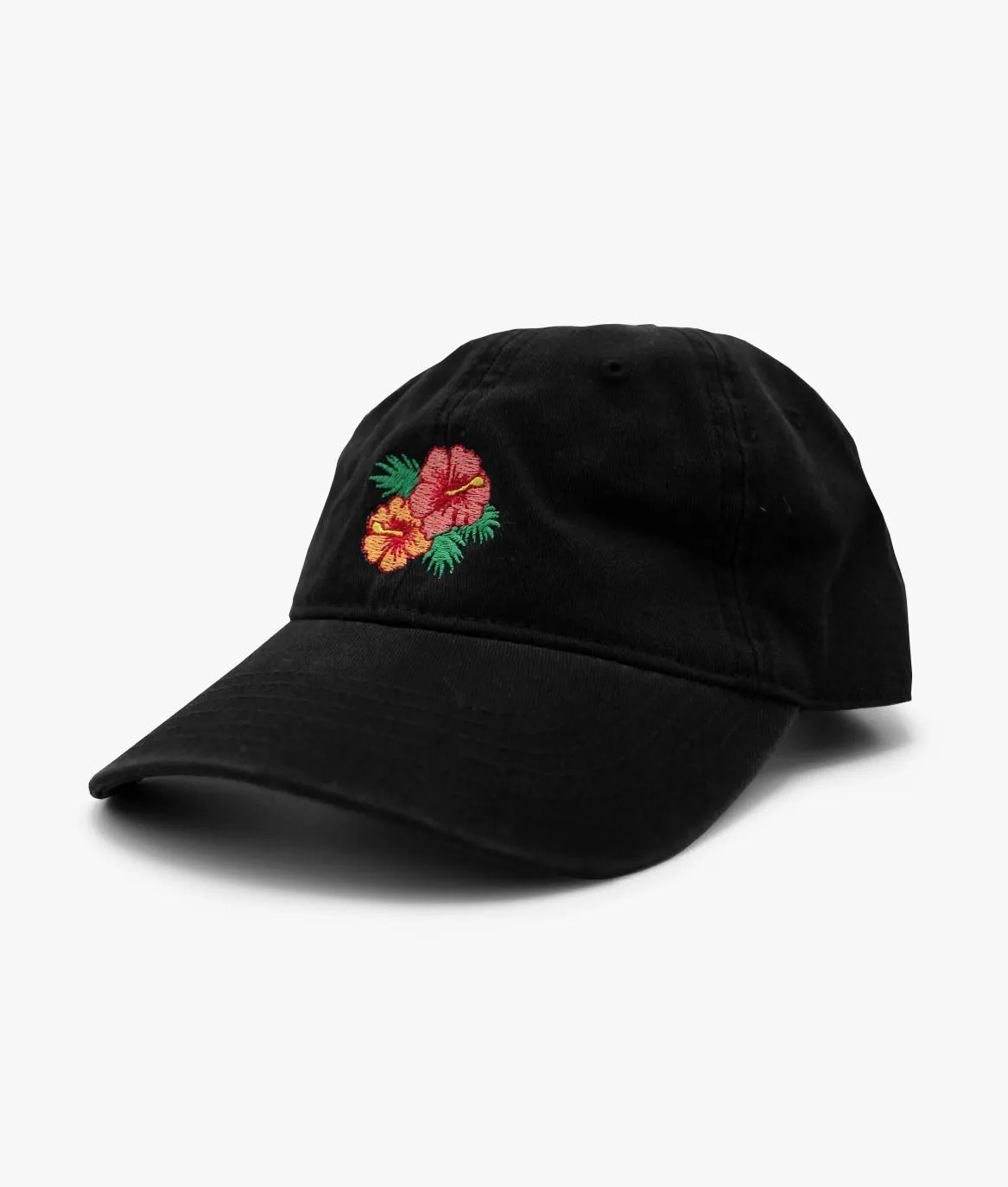 Hibiscus Embroidered Dad Hat