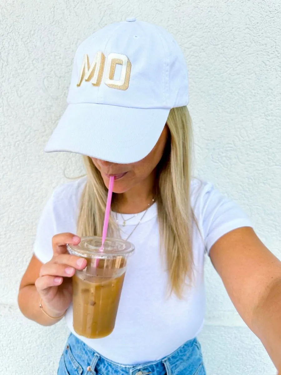 Initialed Shadow Block Letters Baseball Hat
