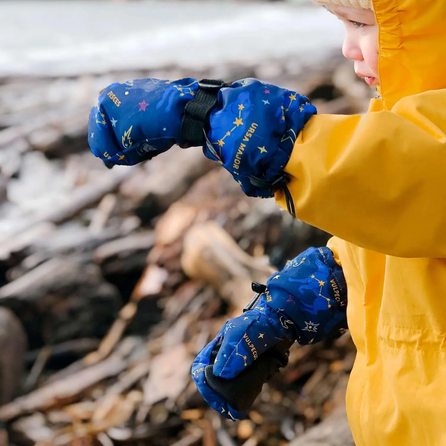 JAN & JUL Mittens for Baby Toddler Kids, Waterproof Winter Gloves for Boys