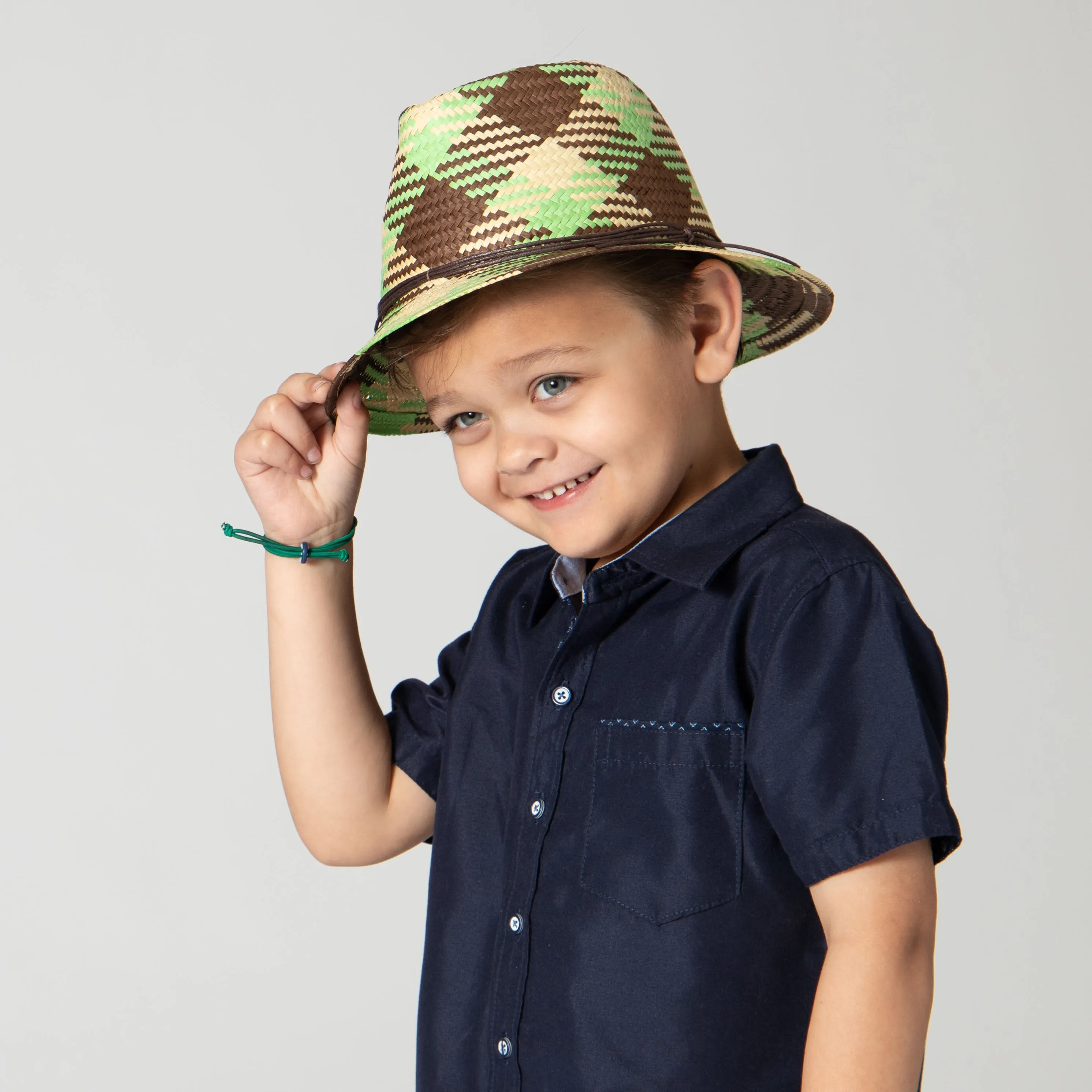 Kids Woven Paper Fedora