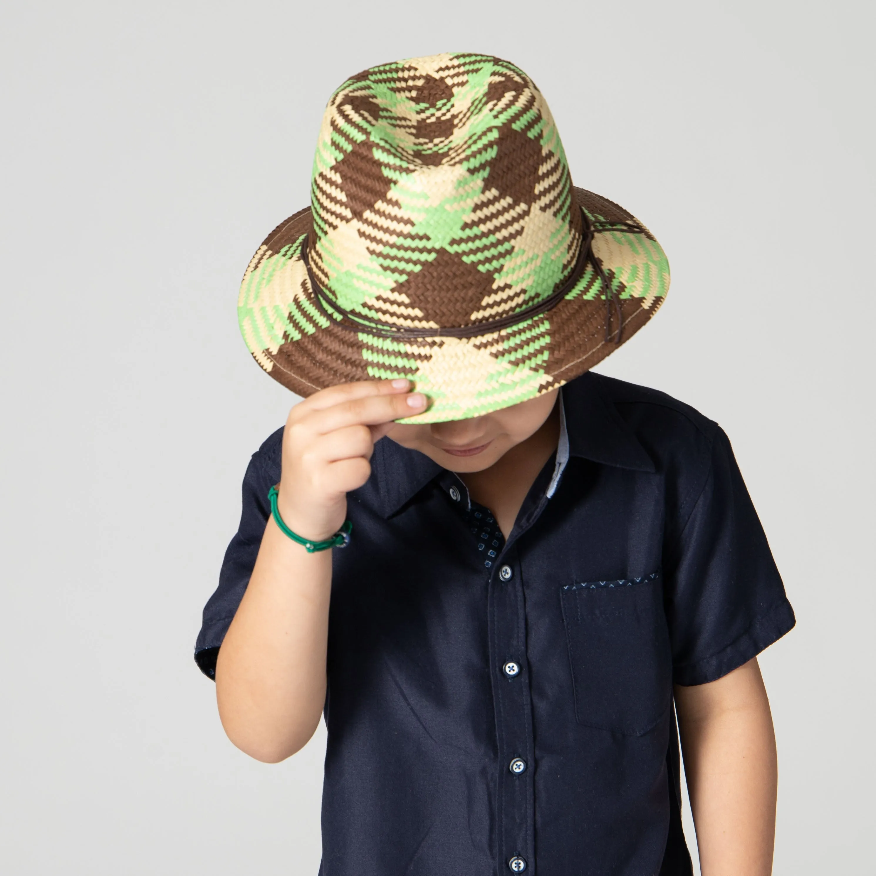 Kids Woven Paper Fedora