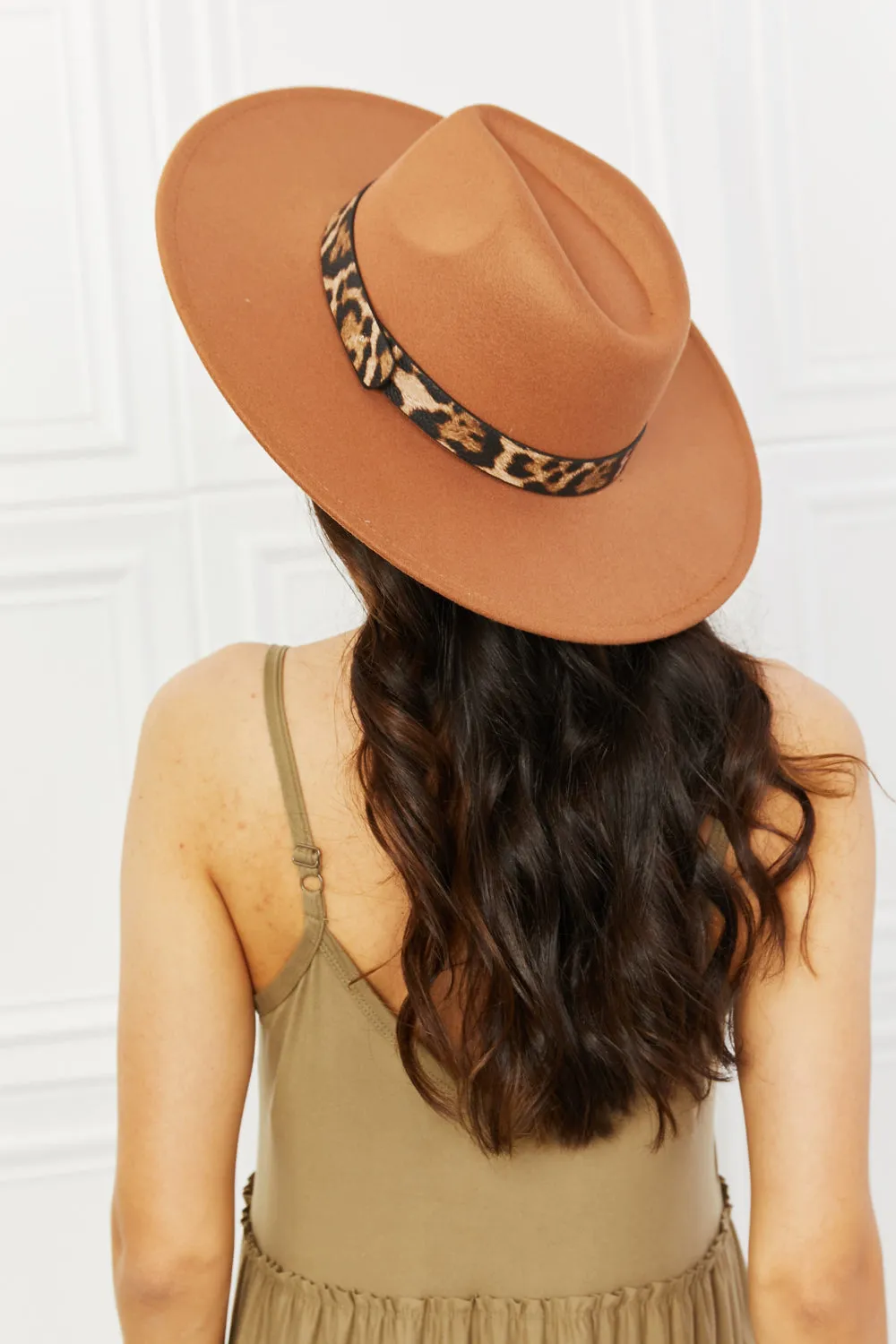 Leopard Belted Wide Brim Hat