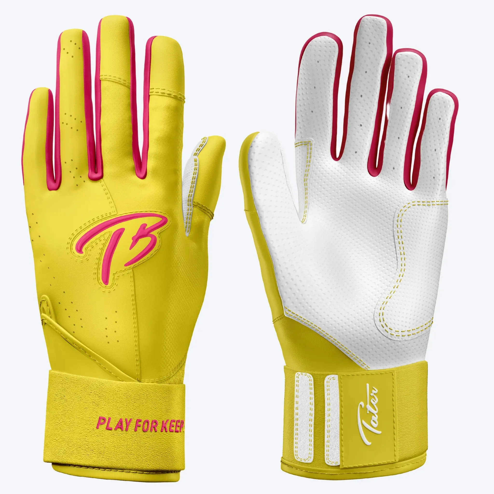 Long Cuff Batting Gloves | Pink Lemonade
